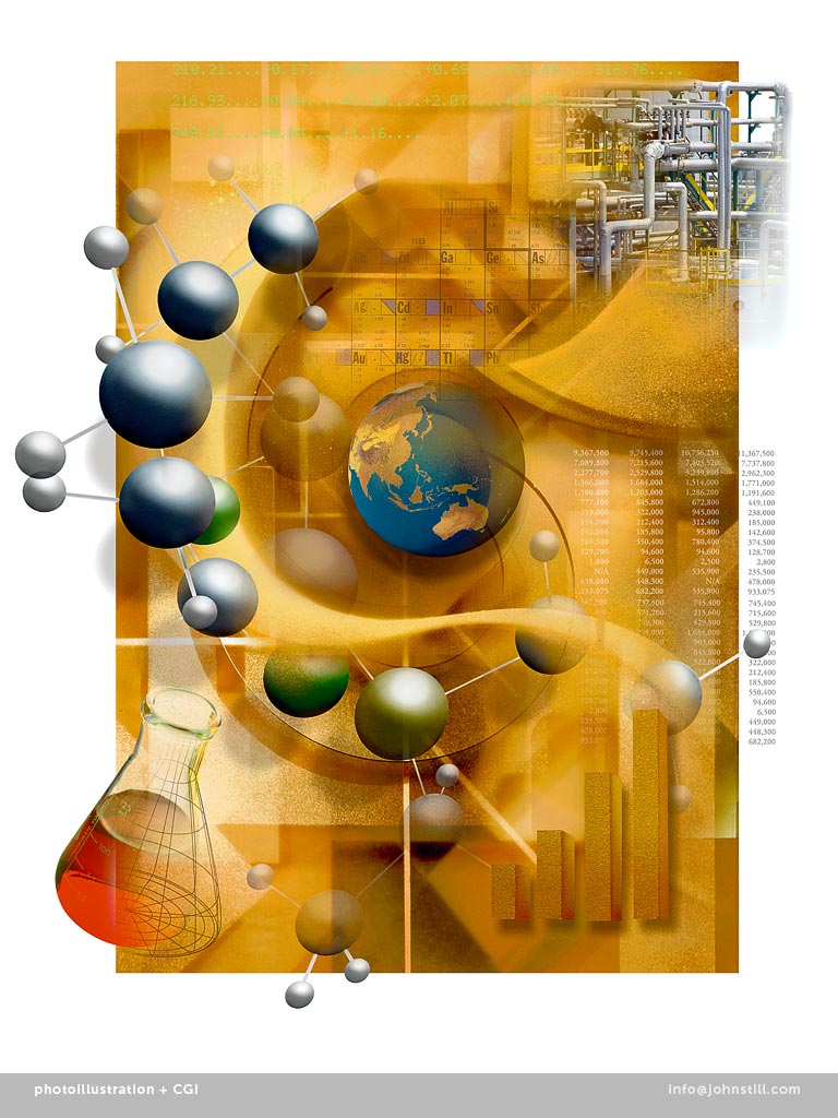 photoillustration for chemical industies market segment by John Still